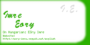 imre eory business card